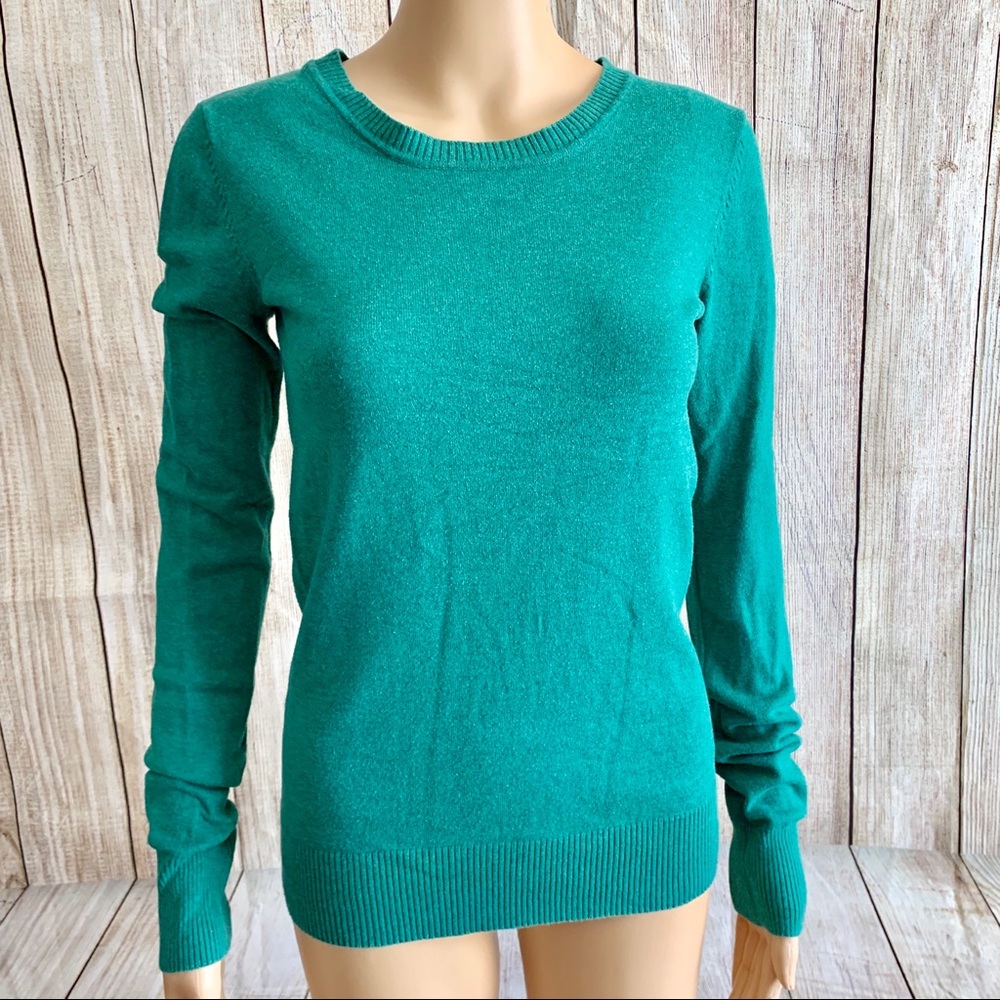 ABound green crew neck pullover sweater size L